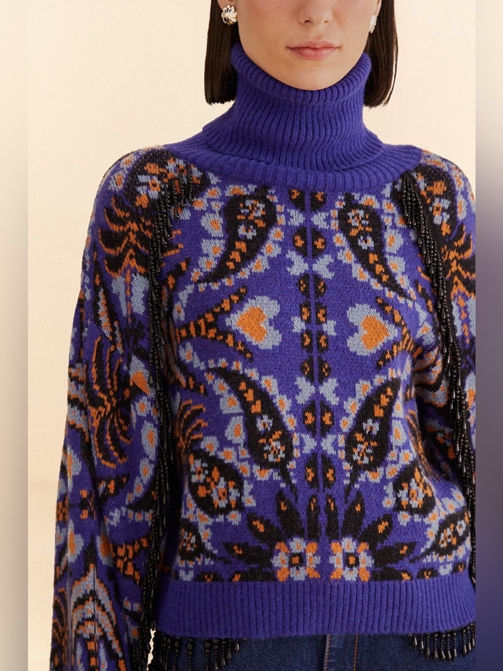 FARM RIO MARTINA SEQUIN SWEATER